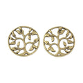 Round Tree of Life Metal Charms in Two Antique Finishes view 2