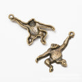 Swinging Monkey Metal Charm 2 Finish Options Craft Supply view 2