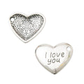 I Love You Heart Charms in Bronze and Antique Silver view 2