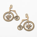 Penny Farthing Bicycle Charm in Two Antique Metal Finishes view 2