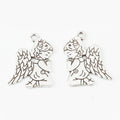 Praying Angel Charm In Antique Bronze and Antique Silver Metal Finish view 2