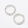 Bronze Pewter and Silver Dotted Ring Connectors for Jewelry Making view 2