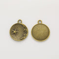 Celestial Starburst Round Disc Charm in 5 Pictured Finishes view 2