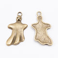 Draped Ghost Charm Alloy Jewelry Making Component in 2 Finish Options view 2