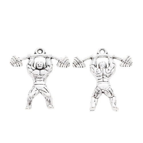 Weightlifter athlete charms shown in product image 2