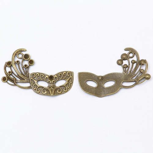 Filigree masquerade mask charms shown in product image 2