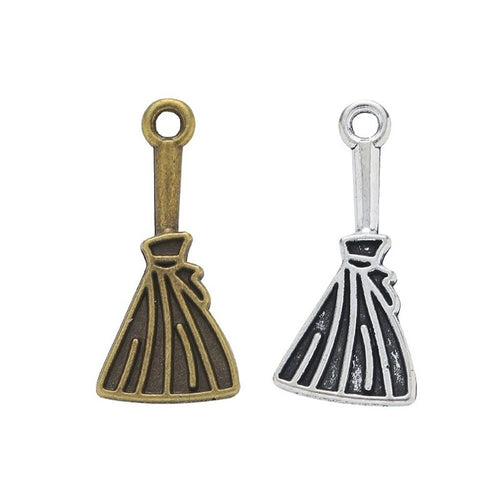 Bristle Broom metal charm shown in a second product arrangement