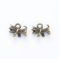 Bow Dog Detailed Metal Charm in 2 Finishes for Crafting view 2
