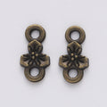 Tiny Flower Connector In 3 Metal Finishes For Jewelry Making view 2