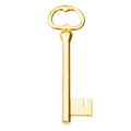 Loop Top Skeleton Key Charm in 3 Metal Finishes for Jewelry Making view 2