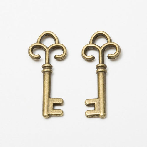 Fleur De Lis Key metal charm shown in a second product arrangement