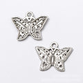 Filigree Butterfly Metal Charms in 2 Pictured Finishes view 2