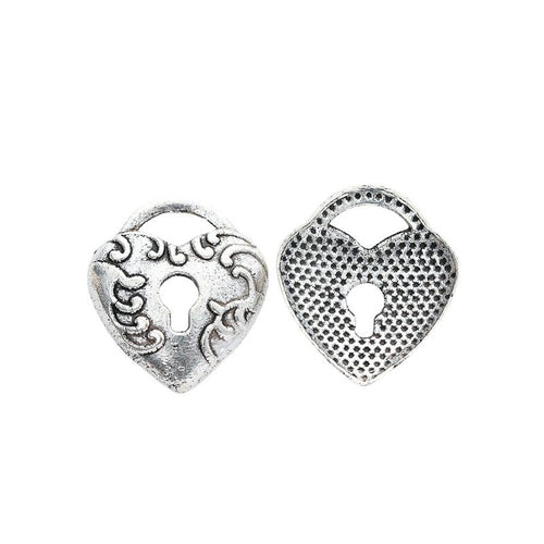 Heart padlock charms shown in product image 2