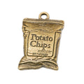 Vintage Potato Chips Bag Charms in Multiple Finishes for Jewelry Making view 2