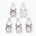 Alarm Clock Metal Charm 2 Finish Options Craft Supply view 2