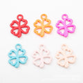 Color Coated Open Four Leaf Clover Charms in Six Shades view 2