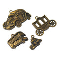 Mixed Antique Bronze Transportation and Travel Metal Charms view 2