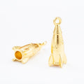 Standing Rocket Charm in 3 Metal Finishes for Jewelry Making view 2