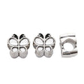 Butterfly Silhouette Slider Bead in 2 Metal Finishes for Jewelry Making view 2