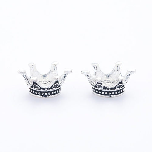 Dimensional Crown Charm front and reverse details on a white background