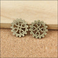 Lattice Gear Metal Charm in 5 Distinct Finishes for Jewelry Making view 2