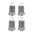 Double-Panel Abacus Metal Charms in Antique Silver view 2
