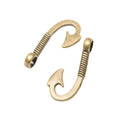 Fish Hook Metal Charms in Three Antique Finishes for Jewelry Making view 2