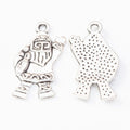 Santa Claus Metal Charm Pendant For Jewelry Making And Craft Projects view 2