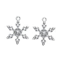 Antique Silver Dendrite Snowflake Charm with Cutout Details view 2
