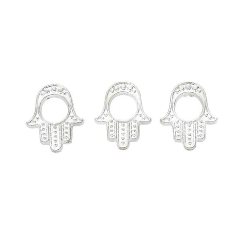Front detail view of one pictured finish of hand shaped large hole beads