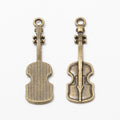 Open Frame Guitar Metal Charm in 3 Distinct Finishes for Jewelry Making view 2