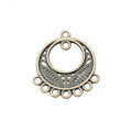 Seven-Loop Connector Textured Round Metal Jewelry Link view 2