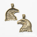 Eagle Head Charm in 2 Metal Finishes for Jewelry Making view 2