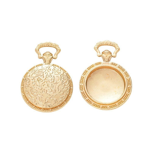 Pocket Watch Round Bezel Charms showing front details and finish