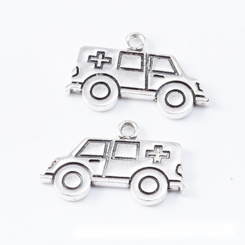 Medical Theme Metal Charms close product view showing form and surface detail