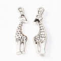Antique Spotted Giraffe Metal Charm, Two Finishes Jewelry Component view 2