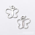 Open Butterfly Charm with Dotted Border in Two Antique Finishes view 2