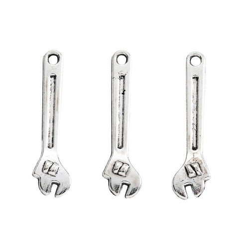 Alternate product view of adjustable wrench charms on a white background