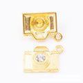 Crystal Accent Camera Metal Charm in 3 Distinct Finishes for Jewelry Making view 2