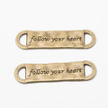 Follow Your Heart Bar Connector Metal Component in 2 Distinct Finishes for Jewelry Making view 2