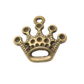 Beaded Point Crown Metal Charm Pendant For Jewelry Making And Craft Projects view 2