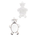 Teddy Bear Oval Cabochon Setting Pendant in Two Antique Finishes view 2