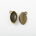 American Football Metal Charm for Jewelry Making in 3 Visible Finishes view 2