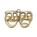 Comedy And Tragedy Mask Pendants in 2 Metal Finish Options view 2