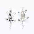 Textured Gecko Charm Metal Pendant for Jewelry Making view 2