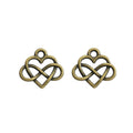 Infinity Knot Heart Metal Charm in 5 Finishes for Jewelry Making view 2