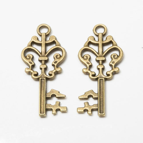 Close view of the fleur-de-lis bow key showing an ornate fleur-de-lis bow and multi-notched bit