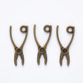 Antique Bronze and Silver Pliers Tool Charms for Jewelry Making view 2
