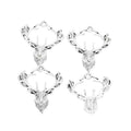 Antlered Deer Head Metal Charm in Textured Metal for Jewelry Making view 2