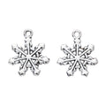 Layered Snowflake Charms in Gold and Antique Silver view 2